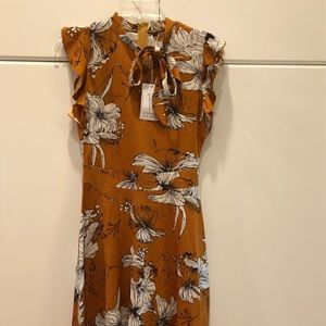 Knee length fall floral dress